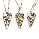Bird Mosaic Heart Necklace by Angela Ibbs