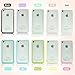 iPhone 5 & 5S Hybrid Bumper Case, ANLEY Candy Trim Series - [1.5mm Slim Fit] [Shock Absorption] Jelly Silicone Bumper with Frosted Clear Hard Back Cover for Apple iPhone 5 & 5S (Mint Green) + Free Ultra Clear Screen Protector Film