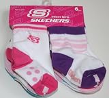 Skechers Kids Infant Girls 6 Pack Socks - Size: 0-12 Months - Multi-Color/Print