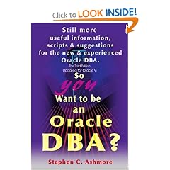 So You Want to be an Oracle DBA?: Still more useful information, scripts and suggestions for the new and experienced Oracle DBA.