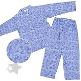Blue Sayings Flannel Pajamas for Women