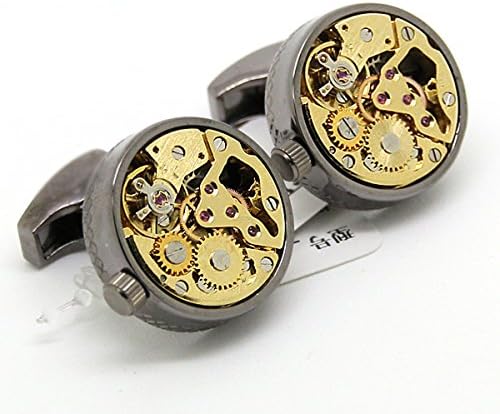 Steampunk Cufflinks Watch Movements Mechanism Cufflinks Gift Box