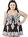 Women's Plus Size Swimdress Printed Swimsuit Beachwear with Shorts