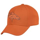 NFL Men's Denver Broncos End Zone Secondary Color Structured Flex Hat - Tw90Z (Orange, Large/X-Large)
