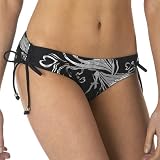 Xhilaration Painted Heart Side-Tie Scoop Swim Bottoms - Black