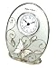Tabletop Clock with Mother of Pearl Peach Butterfly