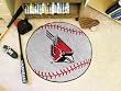 Ball State Univ Baseball 29" Round Floor Mat (Rug) - Ball State Cardinals NCAA College Athletics