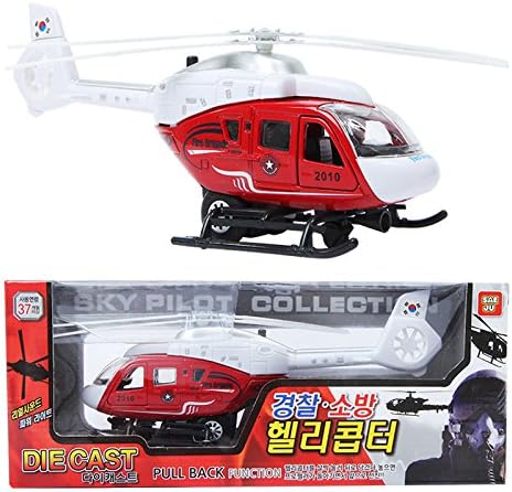 Seju Police, Fire Helicopter diecast real sound, light-FIRE HELICOPTER
