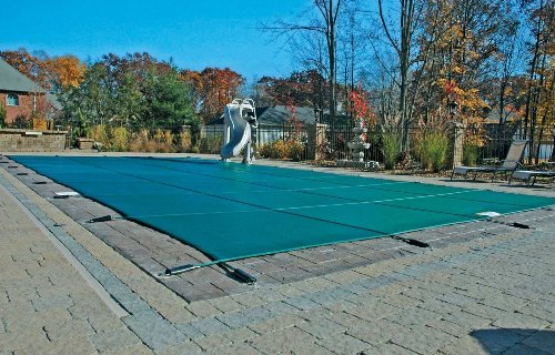 18 x 36 Rectangle Safety Pool Cover with Center End Step 4x8