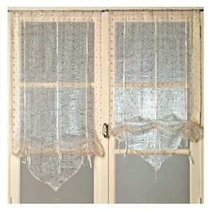 Home Maison HM692264754 Vitrage Paire Organza Fantaisie Fils Coup&eacute;s 3