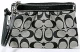 Coach Signature Pleated Clutch Wristlet