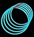 Lumistick 22 Inch Glow Stick Necklaces | Non-Toxic & Kids Safe Light Up Neckwear | Bendable Sticks with Connectors | Glows in The Dark Night Party Favor (50 Necklaces, Aqua)