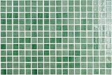 IMAGE OF 18 x 12 In. Cilantro Glass Green Mosaic Tile Kitchen, Bathroom Backsplash Tiling