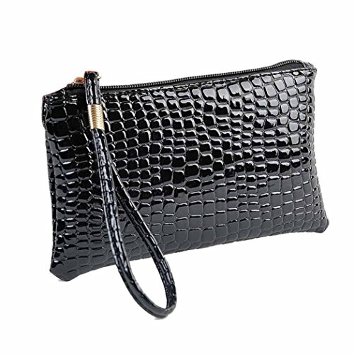Start Women Crocodile Pattern Leather Zipper Handbag Purse