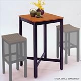 Bar Table with Cottage Oak Top in Black Finish