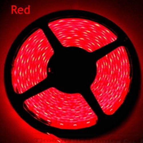 Quntoon 5M 600 Leds (120 led/m) 3528 Flexible Waterproof Lamp Led Strip Light String (Red, Waterproof)