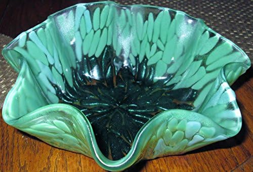 Gorgeous Greens - Fused Glass Bowl, 7.5" diameter