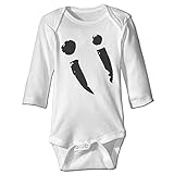 NINKI ベビー服 絵文字 字母柄 長袖 ロンパース 6ヶ月~24ヶ月 100%コットン 出産祝い Size 18 Months ホワイト