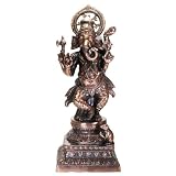 30 Inches Tall Copper Finish Dancing Ganesh Statue