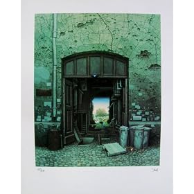 Paradise in the Yard Signed Print By Jacek Yerka
