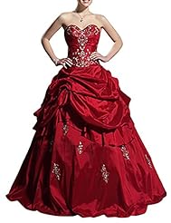 Sweetheart Sleeveless Beaded  Taffeta  Ball Gown Evening Dress/Quinceanera Dress/Party Dress 