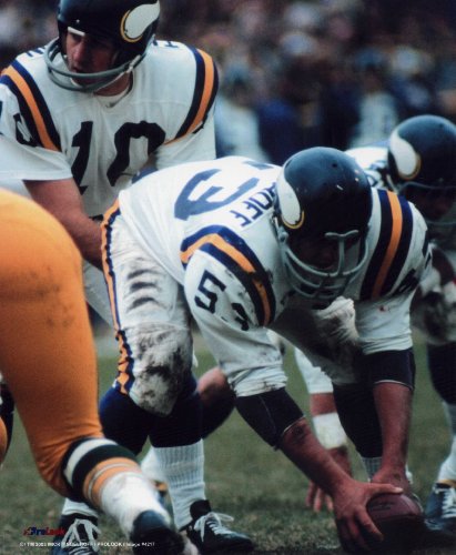 MICK TINGELHOFF MINNESOTA VIKINGS 8X10 HIGH GLOSSY SPORTS ACTION PHOTO (O)