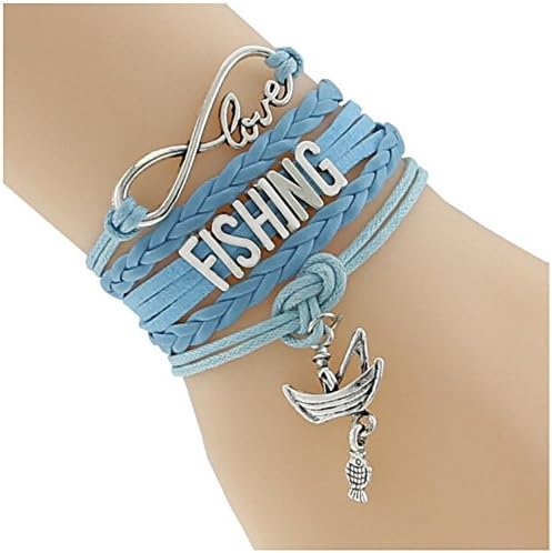 Infinity Love Fishing Fishman Charm Bracelet for Women Girls Kids Promotion (4)