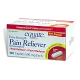 Equate - Pain Reliever Extra Strength, Fever Reducer, Acetaminophen 100 Caplets (Compare to Tylenol)