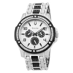 Bulova Men's 98C005 Crystal Day-Date Watch