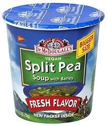 Dr. McDougall's Right Foods Vegan Split Pea Soup with Barley, 2.5-Ounce Cups (Pack of 6)