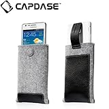 CAPDASE 日本正規品 iPhone5 対応 4インチ スマートフォン用 mKeeper Pocket Felt, Grey カードホルダーつき ポケットタイプ ケース, フェルト・グレー MK00P129A-L20G