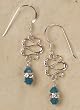 Earrings - Sterling Silver Swirl and Swarovski Crystal