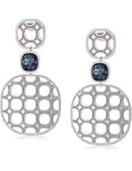 Rebecca "Seventies" Bronze White Stone and Glam Film Earrings