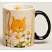 Cat & Daisies Traditional Coffee Mug