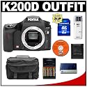 Pentax K200D Digital SLR Camera with 8GB SDHC Card + Batteries and Charger + Case + Cameta Bonus Accessory Kit