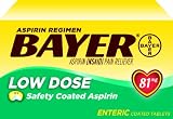 Bayer Aspirin Regimen Low Dose 81mg Enteric Coated Tablets 200 Count (Pack of 2)