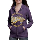 NCAA LSU Tigers Ladies Purple Swept Full Zip Hoodie Sweatshirt