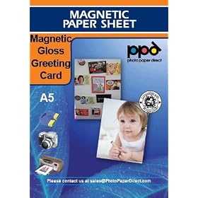 Magnetic Greeting/invitation Card Gloss  A5 (10 pack)+10 ENVELOPS