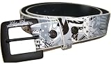 Silver Star Mens SNOW CAMO Leather Belt