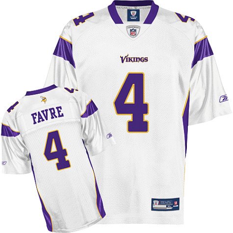 Mens Minnesota Vikings #4 Brett Favre Road Replica Jersey - XL