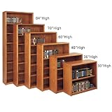 51zm7%2BH8oLL. SL160  Kathy Ireland Home by Martin Furniture Contemporary 7 Shelf Wood Bookcase in Oak