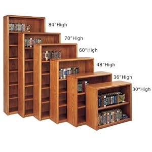 Kathy Ireland Contemporary Office bookcase OO3684 (Golden Oak) (84H x 36W x 12.5D)