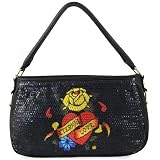 Ed Hardy Eternal Love Agnes Shoulder Bag - Black