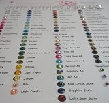 Flat Back Swarovski Rhinestone Sample Card Color Chart