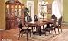 All new item 7 pc Roman Empire walnut finish wood dining table set