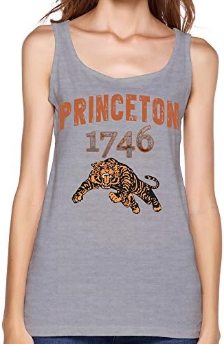 Agongda Women's NCAA Princeton University PU Princeton Tigers Logo Tank Top S Gray