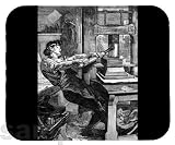 Engraving of Early Gutenberg Letter Press Mouse Pad