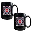 Chicago Fire Soccer 2pc Black Ceramic Mug Set - Primary Team Logo MAJOR-LEAGUE-SOCCER Soccer