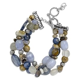 Earth and Sky Triple Strand Toggle Bracelet by CP Signature