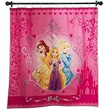 Disney Princess Fabric Shower Curtain - Cinderella, Belle and Rapunzel